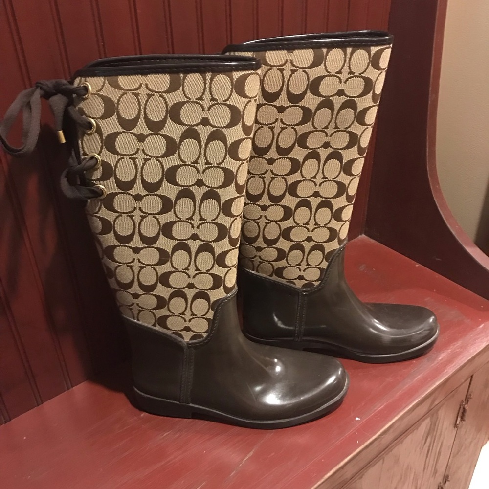 Coach rain boots